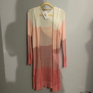 Hooded Colorblock Cardigan